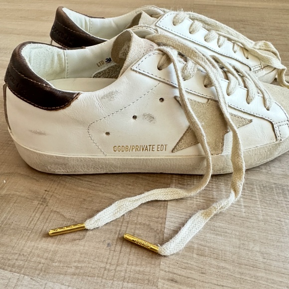 Golden Goose Super Star Private EDT White Brown Beige Sneaker - Picture 7 of 11